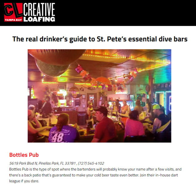 Bottles Pub Craft Beer Bar St. Pete Pinellas Park